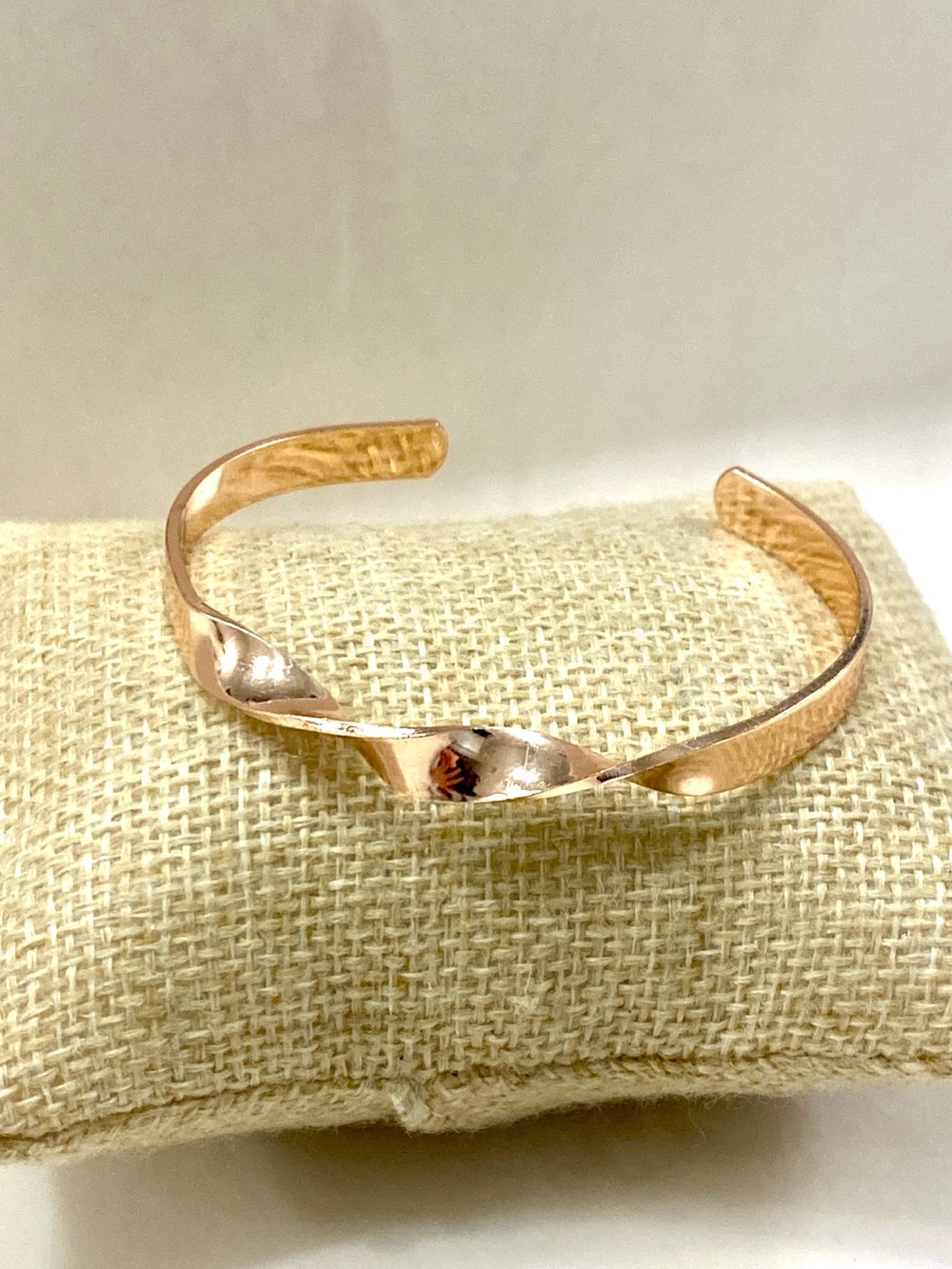 Rose Gold Twisted Open Cuff Bracelet - Women Jewelry